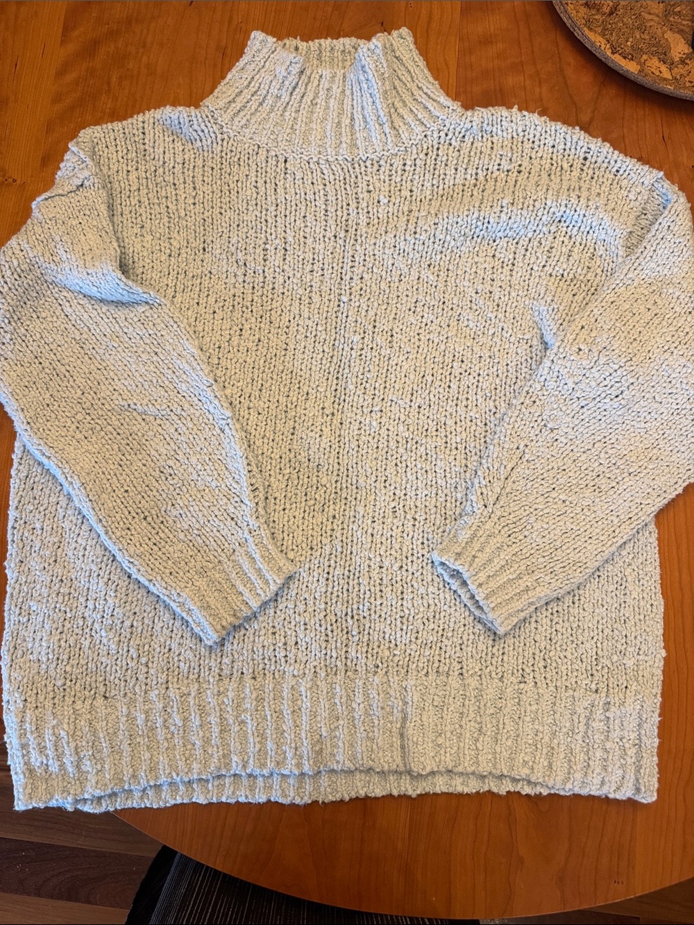 Anthropologie light blue Ribbed Turtleneck Sweater